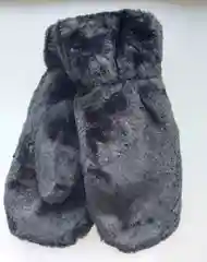 Черный варежки женские меховые