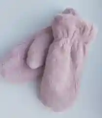 Розовый варежки женские меховые