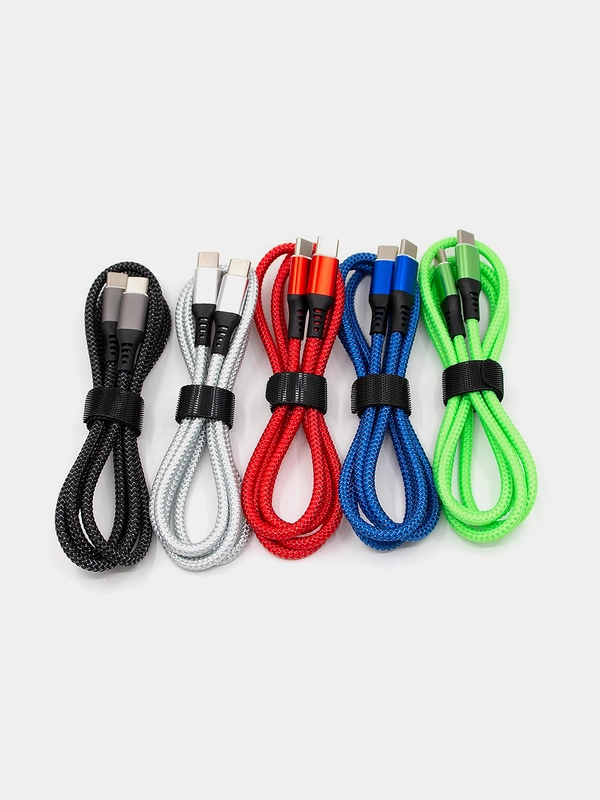 Кабель PD 3A 60/20Вт, 1м/1.5м Type-C/Type-C, Apple Lightning/Type-C
