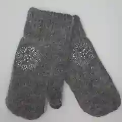 Серый варежки женские, шерстяные