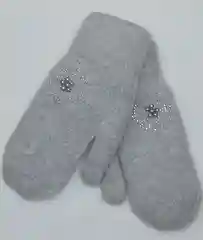 Серый меланж варежки женские, шерстяные