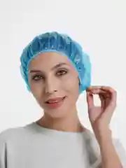 Голубой шапочка для душа, плотная, однотонная