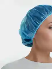 Голубой шапочка для душа, плотная, однотонная