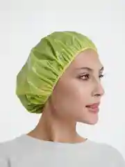 Зеленый шапочка для душа, плотная, однотонная