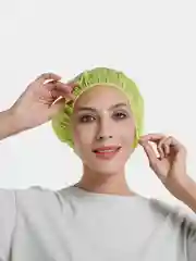 Зеленый шапочка для душа, плотная, однотонная