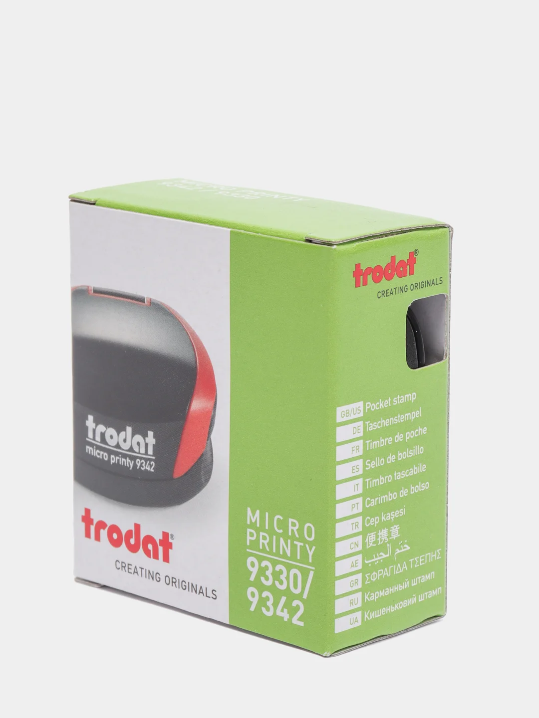 Черный trodat Micro Printy 9342 Полуавтоматическая, карманная оснастка для печати а