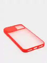 Красный чехол с защитой шторкой для камеры на iPhone 6s/7/8/Plus/SE/20/X/XS/XR/11/Pro/Max/12/13/айфон