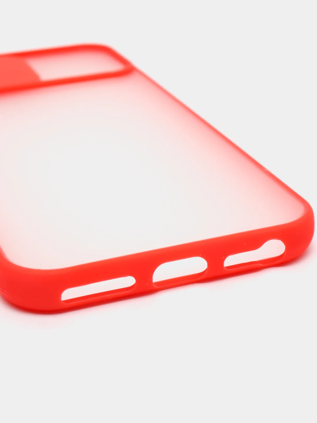 Красный чехол с защитой шторкой для камеры на iPhone 6s/7/8/Plus/SE/20/X/XS/XR/11/Pro/Max/12/13/айфон