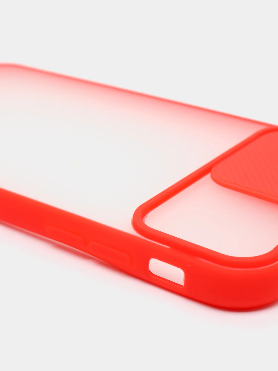 Красный чехол с защитой шторкой для камеры на iPhone 6s/7/8/Plus/SE/20/X/XS/XR/11/Pro/Max/12/13/айфон