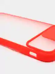 Красный чехол с защитой шторкой для камеры на iPhone 6s/7/8/Plus/SE/20/X/XS/XR/11/Pro/Max/12/13/айфон