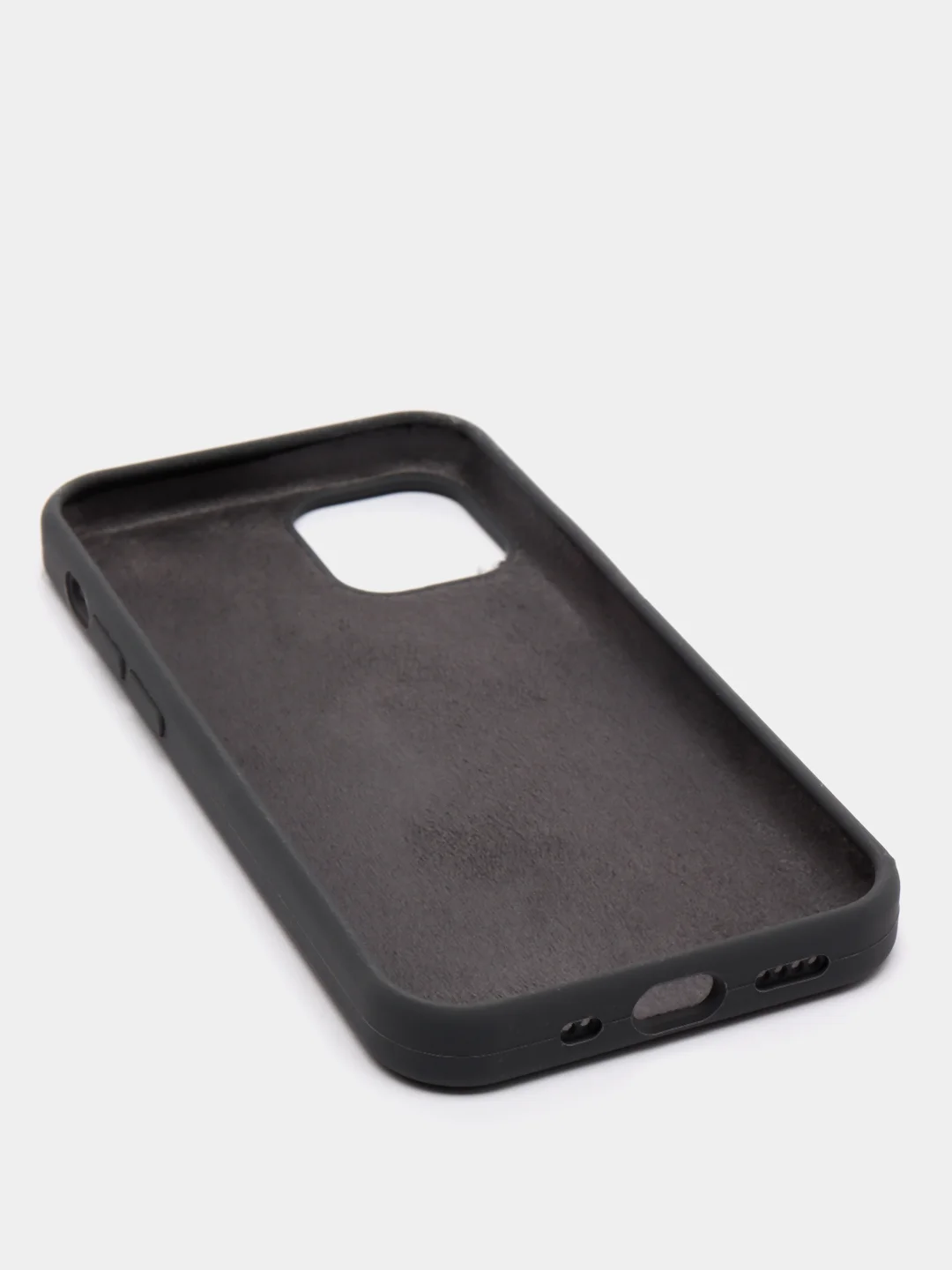 Угольный чехол Silicone Case силиконовый с микрофиброй IPhone 5/5s/SE 6/6s 7/8 7+/8+ X/XS / 11 / 12