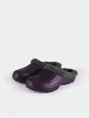 Фиолетовый тапочки женские, галоши утеплённые