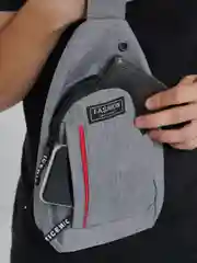 Серый сумка через плечо