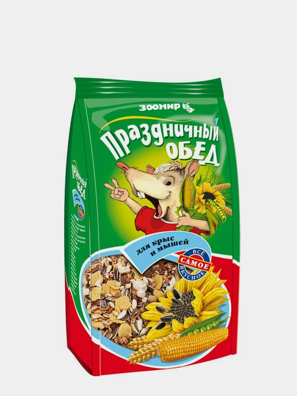 Корм-лакомство ЗООМИР "Праздничный обед" для крыс и мышей, 250 г
