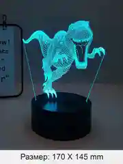 Горчичный светильник-ночник 3D, светодиодный, с пультом, цветной, RGB