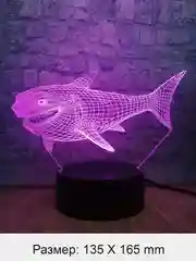 Бордовый светильник-ночник 3D, светодиодный, с пультом, цветной, RGB