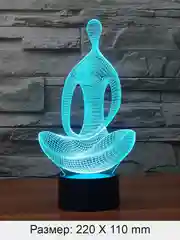 Медный светильник-ночник 3D, светодиодный, с пультом, цветной, RGB