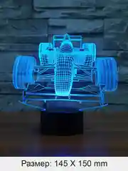Аметистовый светильник-ночник 3D, светодиодный, с пультом, цветной, RGB