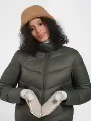 Бежевый варежки женские тёплые зимние