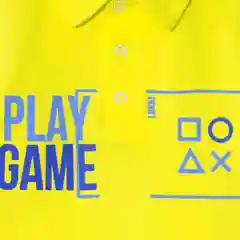 Желтый футболка - поло детская для мальчика LOKKI, 2141-073 PLAY GAME
