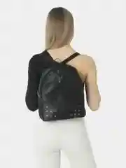 Черный рюкзак женский, тканевый, повседневный