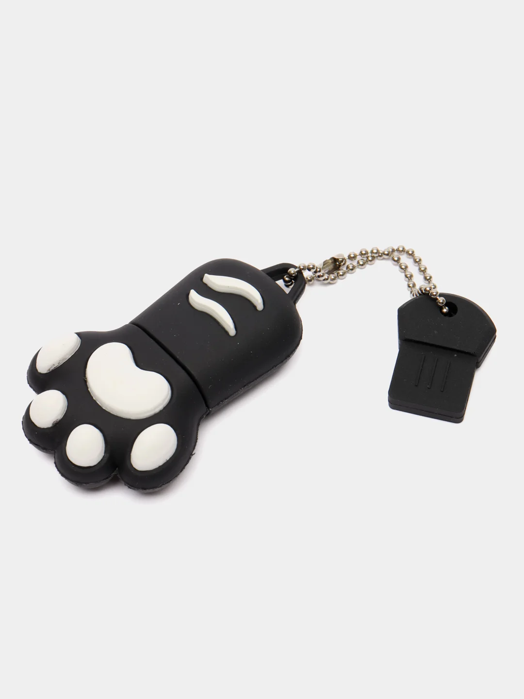 Черный usb флешка, 16 Гб, кошачья лапка