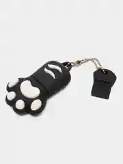 Черный usb флешка, 16 Гб, кошачья лапка