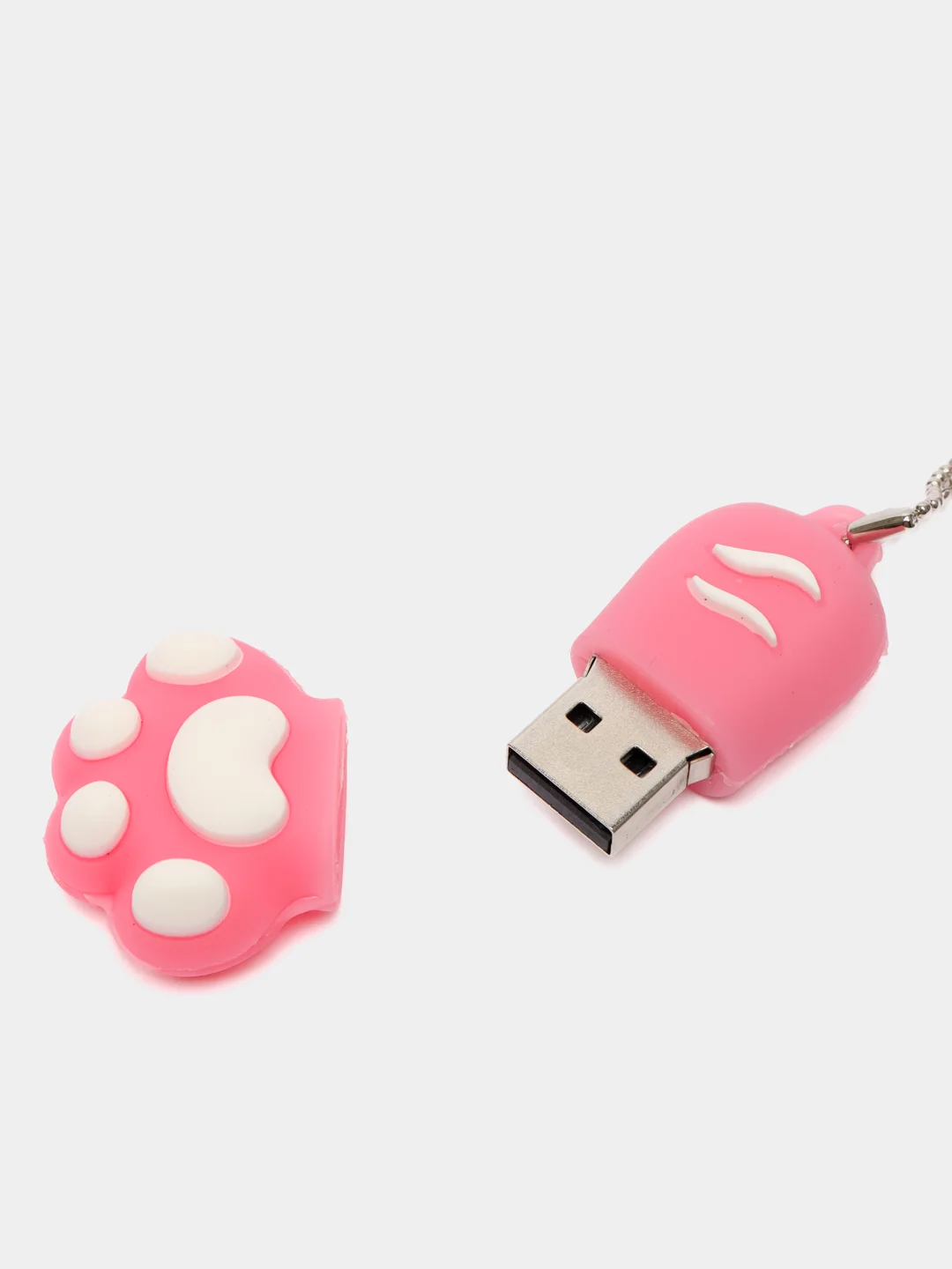 Розовый usb флешка, 16 Гб, кошачья лапка