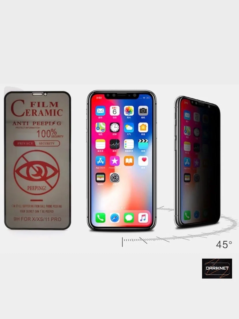 Защитное стекло-антишпион керамическое для iPhone 13 / 13 PRO, 13 PRO MAX, 13 MINI