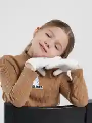 Белый варежки детские "Звездочка", 2 размера