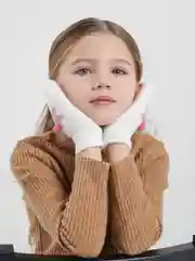 Белый варежки детские "Звездочка", 2 размера