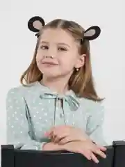 Заколки на подложке "Панда"