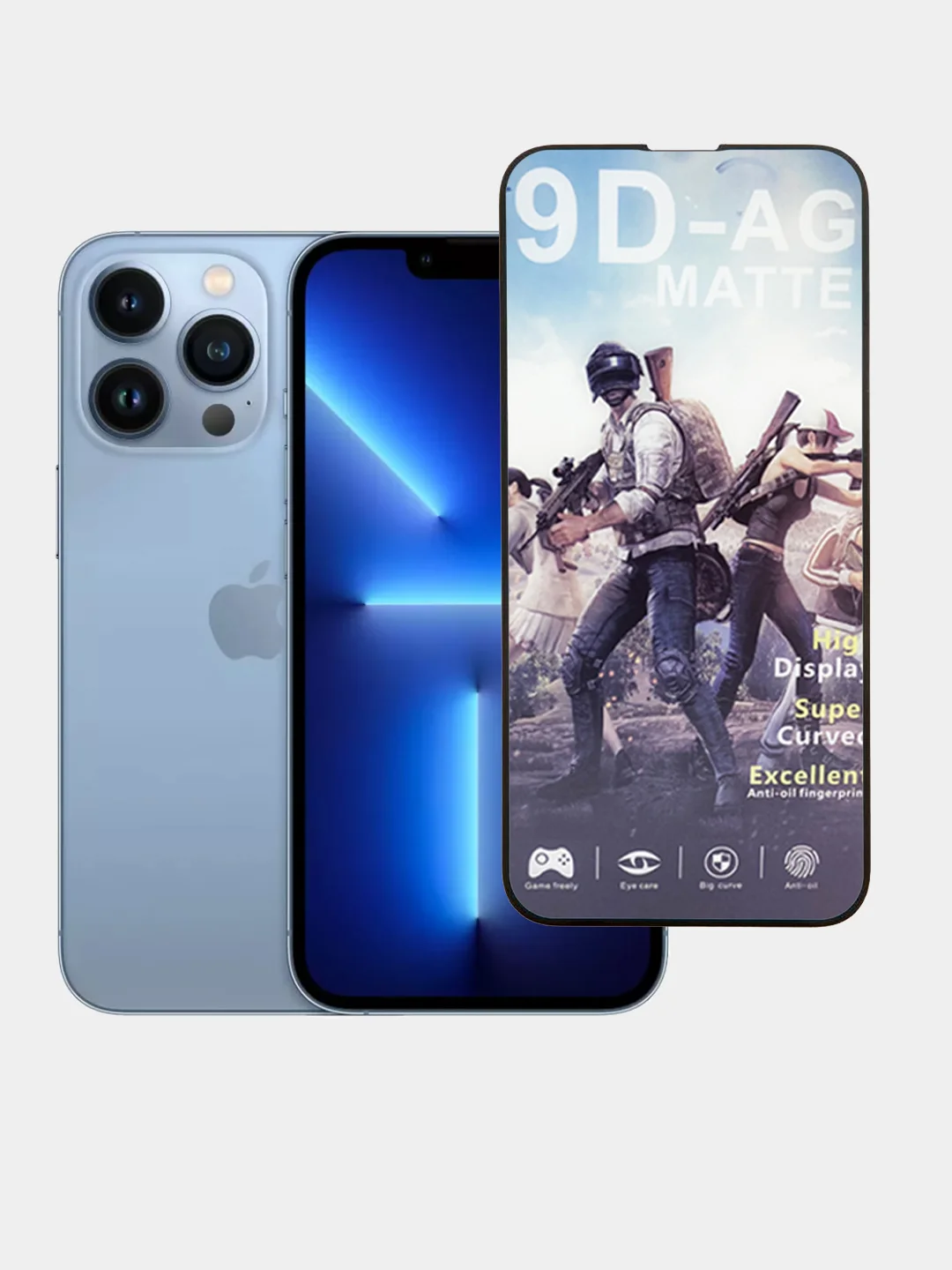 Матовое защитное стекло для iPhone 11/ XR/ 13/ 13 Pro/ 13 Pro Max, с глянцевыми краями