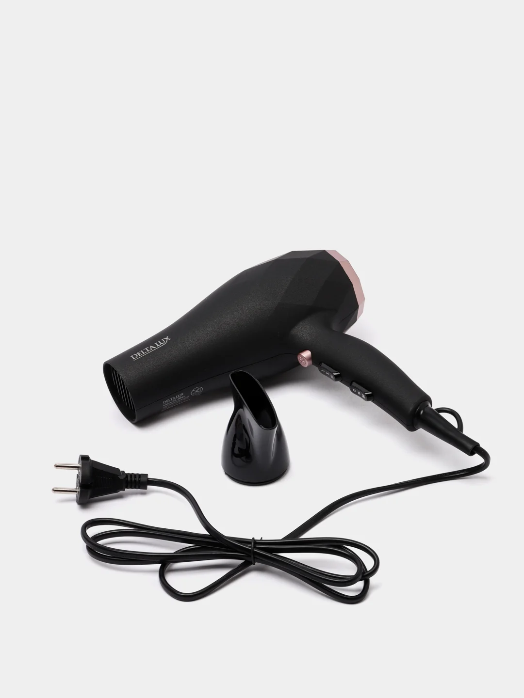 Черный фен DELTA LUX DL-0941, 2400 Вт