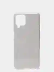Серебряный чехол блестящий Samsung Galaxy A22 4G, M22, M32 накладка с блёстками