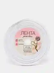 Лента репсовая, 6 мм, 23 м (+-1 м), цвет белый №01