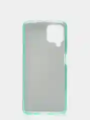 Бирюзовый чехол блестящий Samsung Galaxy A22 4G, M22, M32 накладка с блёстками