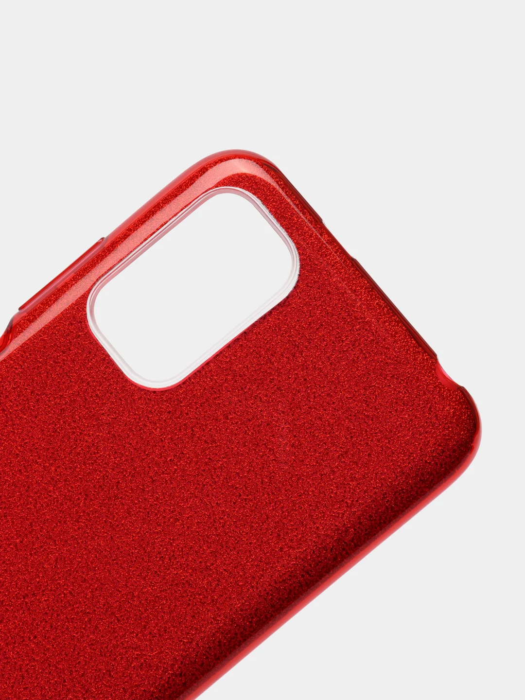 Красный чехол блестящий Xiaomi Poco M3 Pro, Redmi Note 10 5G, Redmi Note 10T накладка с блёстками