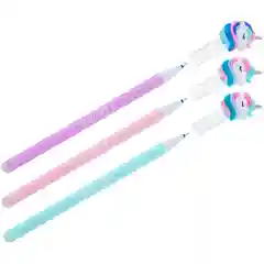 Голубой ручка гелевая стираемая MESHU "Unicorn" синяя, 0,5мм