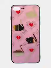 Алый чехол накладка с рисунком принтом картинкой для Iphone 7+ 8 plus xr гитара лебеди