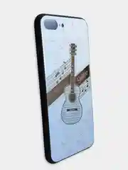 Белый чехол накладка с рисунком принтом картинкой для Iphone 7+ 8 plus xr гитара лебеди