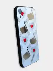 Бирюзовый чехол накладка с рисунком принтом картинкой для Iphone 7+ 8 plus xr гитара лебеди