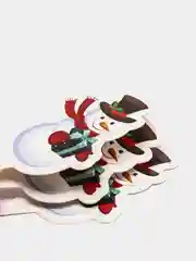 Белый украшение на Новый год для праздничного стола