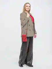 Багровый сумка через плечо, женская