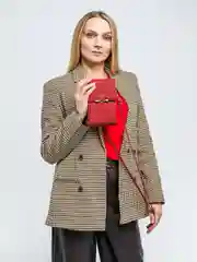 Багровый сумка через плечо, женская