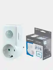 Датчик движения DDSS-01 розетка 120 1200Вт, 10-420с, 2-9м, белый, duwi 25827 8