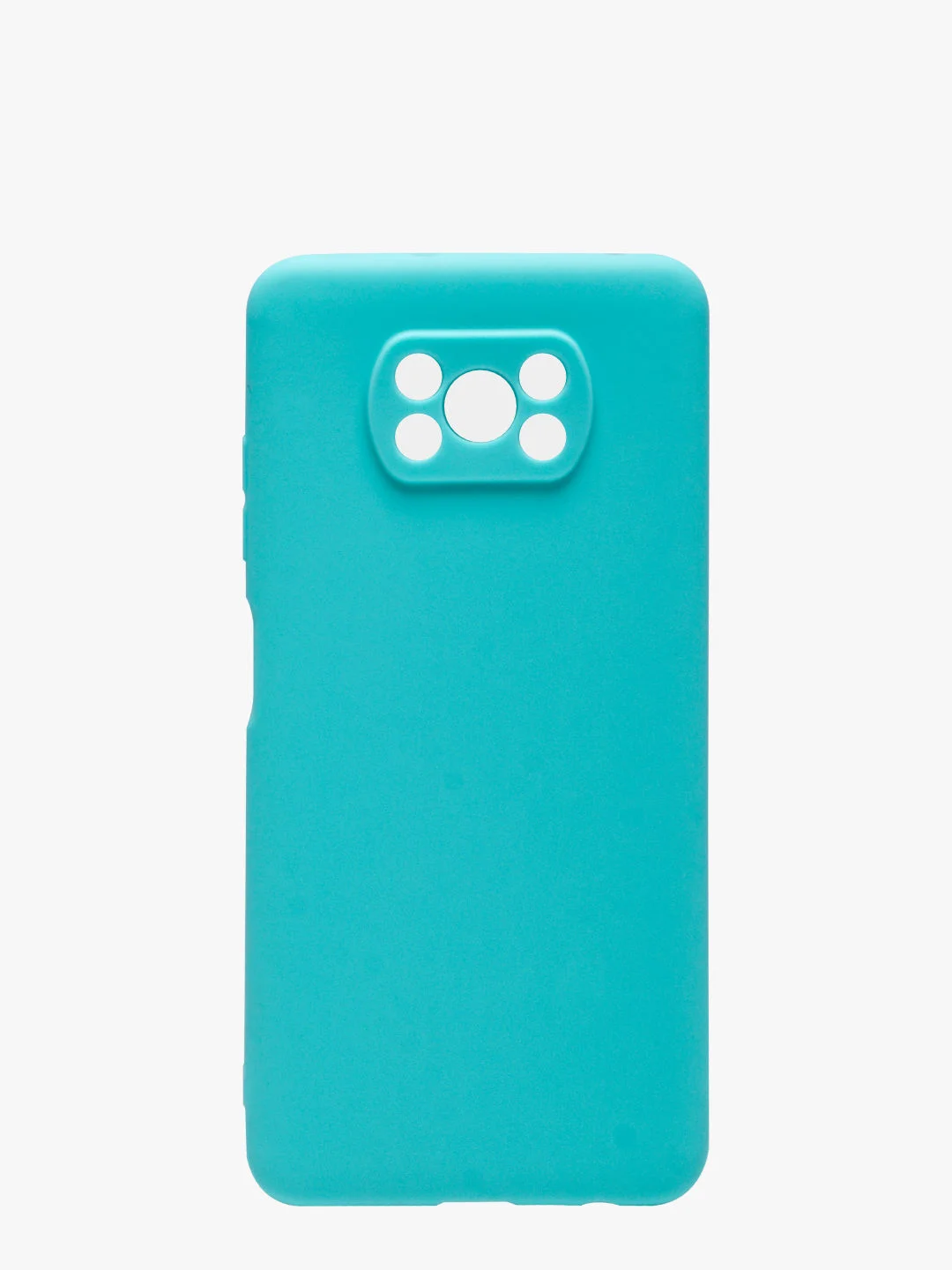 Бирюзовый чехол накладка для Xiaomi Poco X3 силиконовый матовый однотонный