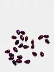 Фиолетовый бусины стеклянные, форма  капли