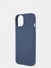 Темно-синий силиконовый чехол КАРТОФАН для Apple iPhone 13 матовый тонкий, бортик-защита вокруг камер
