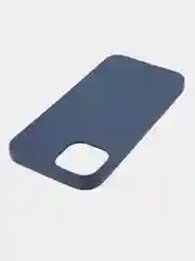 Темно-синий силиконовый чехол КАРТОФАН для Apple iPhone 13 матовый тонкий, бортик-защита вокруг камер